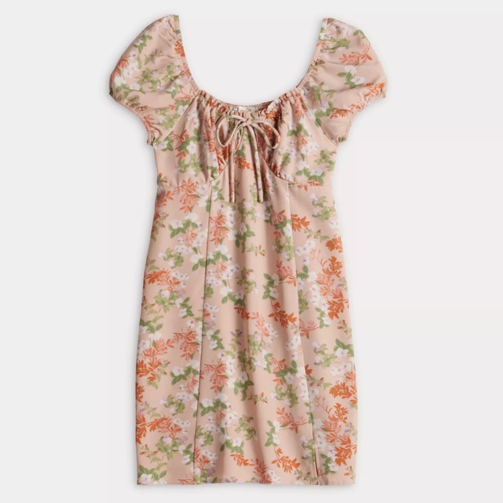 Pink Republic Pink Floral Dress with Puff Cap Sleeves - Picture 4 of 15